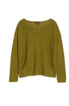 Women's Eileen Fisher Organic Linen & Cotton Knit Boxy Top - Green