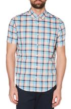 Men's Original Penguin P55 Plaid Woven Shirt - Orange