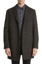 Men's John Varvatos Collection Walsh Wool Blend Topcoat R - Brown