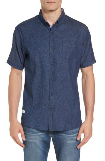 Men's 7 Diamonds Marquee Moon Print Woven Shirt - Blue