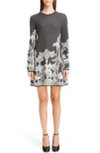 Women's Chloe Merino Wool Dreamscape Jacquard Dress - Grey