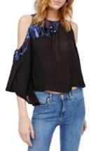Women's Free People All About You Embellished Cold Shoulder Top - Black