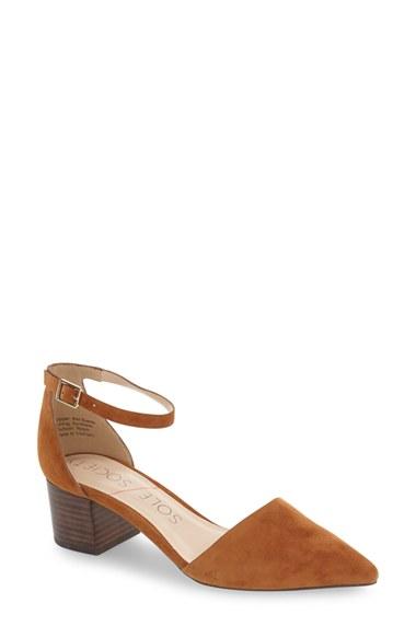 Women's Sole Society 'katarina' Block Heel Pump M - Brown