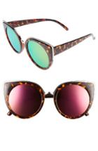 Women's Bp. 64mm Round Cat Eye Sunglasses - Tort/ Pink