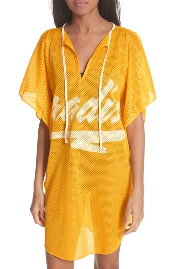 Women's Paradised Mini Maria Mesh Caftan - Yellow