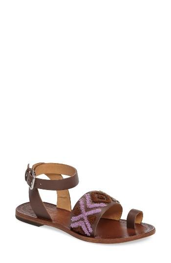 Women's Free People Torrence Ankle Wrap Sandal Us / 37eu - Purple