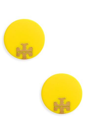 Women's Tory Burch Enamel Logo Stud Earrings