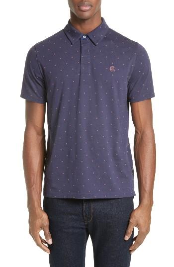 Men's Ps Paul Smith Polka Dot Polo - Purple