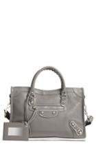 Balenciaga Small Classic Metallic Edge City Leather Tote - Grey