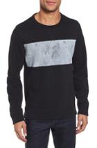 Men's Jason Scott Distressed Print Slim Fit Crewneck T-shirt - Black
