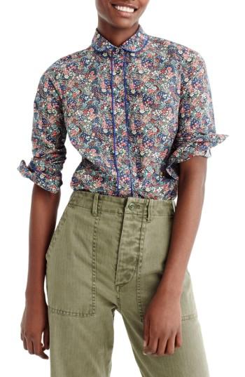 Women's J.crew Club Collar Perfect Shirt