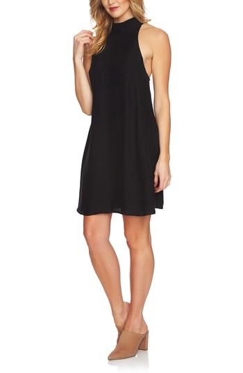 Women's 1.state Mock Neck Shift Dress, Size - Black