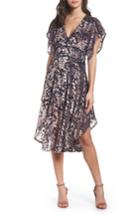 Women's Foxiedox Cosimia Burnout Velvet Midi Dress - Grey