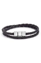 Men's Torino Belts Braided Leather Wrap Bracelet
