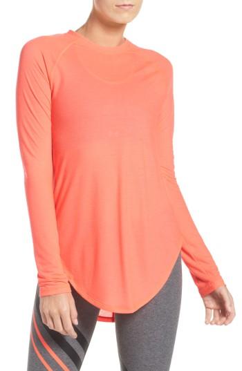 Women's Under Armour Breathe Cutout Top - Red