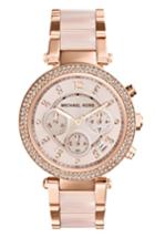 Women's Michael Kors 'parker' Blush Acetate Link Chronograph Watch, 39mm