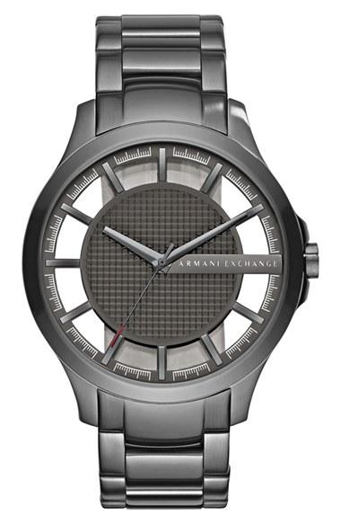 Men's Ax Armani Exchange Skeleton Dial Bracelet Watch, 46mm