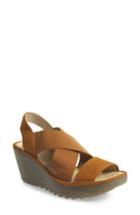 Women's Fly London Yaji Cross Wedge Sandal .5-6us / 36eu - Yellow