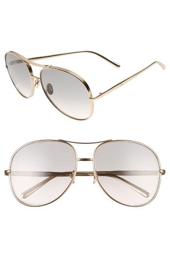 Women's Chloe 61mm Oversize Sunglasses - Gold/ Light Grey