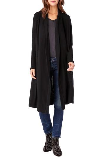 Women's Michael Stars Long Sleeve Shawl Collar Cardigan - Black