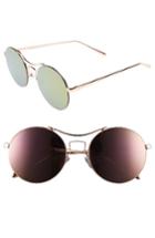 Women's A.j. Morgan Spacey 56mm Sunglasses - Rose Gold/ Pink Mirror