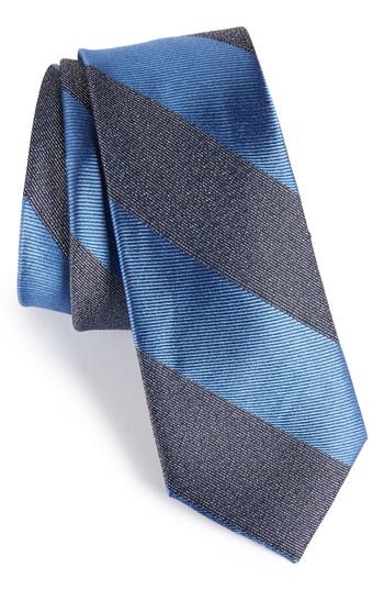 Men's Calibrate Marble Stripe Silk Tie, Size - Blue