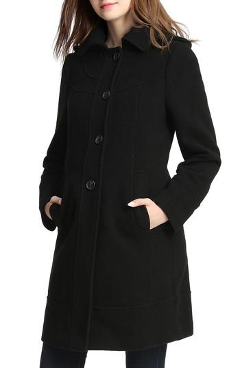 Women's Kimi And Kai Wool Blend Maternity Coat - Black
