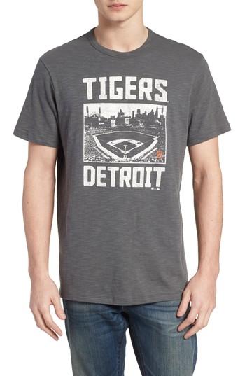 Men's '47 Mlb Overdrive Scrum Detroit Tigers T-shirt - Grey
