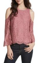 Women's Joie Abay Cold Shoulder Lace Top - Pink