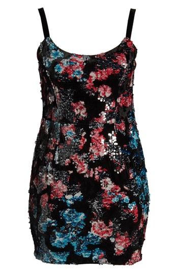 Women's Dress The Population Lindsay Demi Neckline Sheath - Black