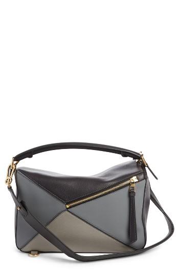 Loewe Medium Puzzle Colorblock Leather Shoulder Bag - Grey