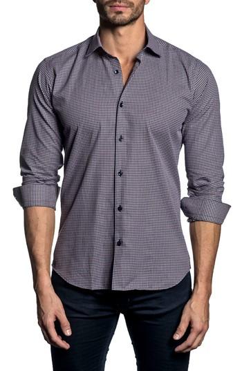 Men's Jared Lang Trim Fit Geometric Sport Shirt - Blue