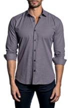 Men's Jared Lang Trim Fit Geometric Sport Shirt - Blue