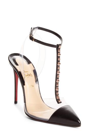 Women's Christian Louboutin Nosy Spikes Pvc Pump .5us / 35.5eu - Black