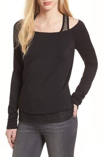 Women's Bailey 44 Manga Mesh Detail Top - Black