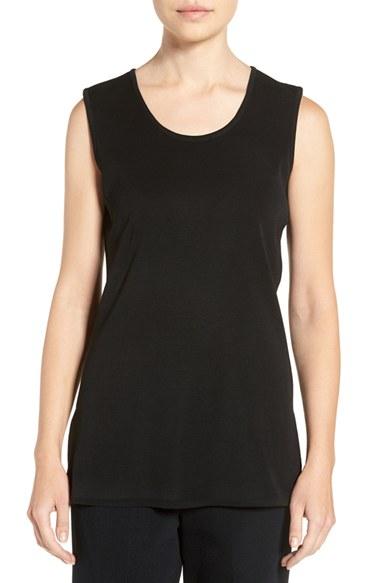 Women's Ming Wang Long Knit Tank - Black
