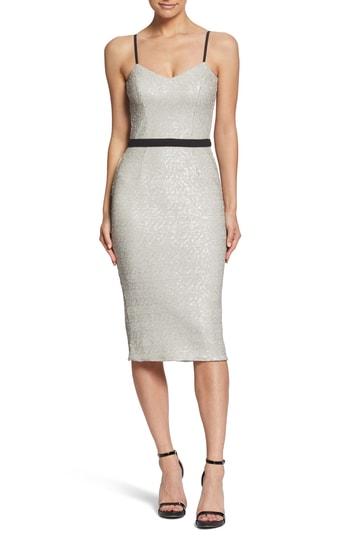 Women's Dress The Population Emma Sequin Body-con Dress - White