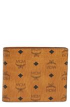 Men's Mcm Logo Coated Canvas & Leather Wallet - Brown