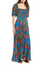 Women's Band Of Gypsies Heirloom Blossom Maxi Dress - Blue