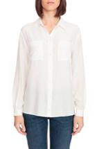 Women's Sezane Boy Silk Shirt Us / 34 Fr - White