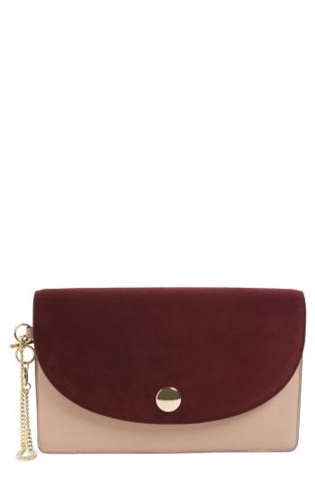 Diane Von Furstenberg Convertible Leather Saddle Clutch - Pink