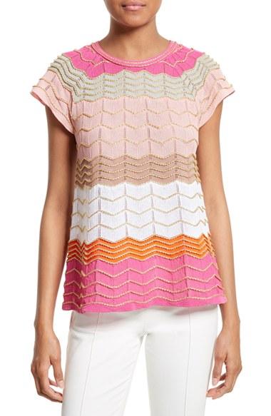 Women's M Missoni Colorblock Zigzag Top