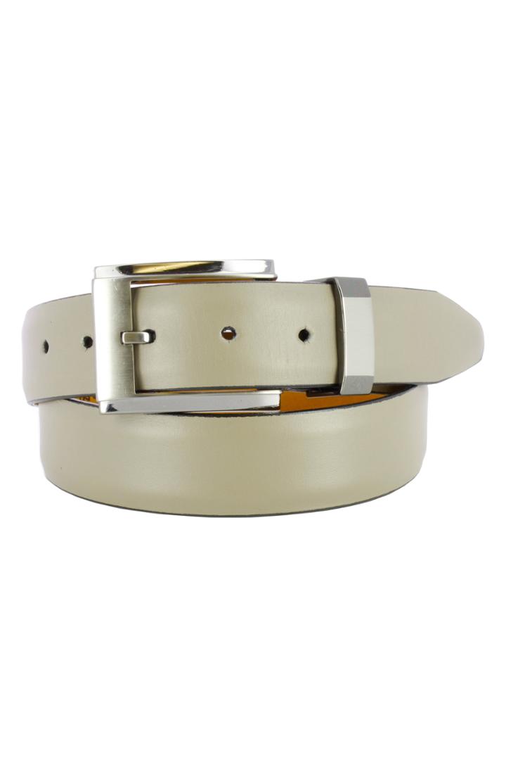 Men's Remo Tulliani Luke Calfskin Leather Belt - Grey