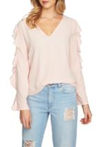Women's 1.state Ruffle Cold Shoulder Top - Pink