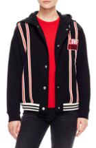 Women's Sandro Love Cotton Varsity Jacket Us / 34 Fr - Black