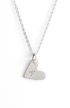 Women's Nashelle Sterling Silver Initial Heart Pendant Necklace