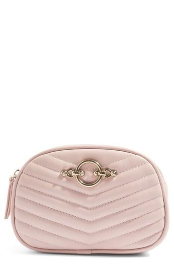 Topshop Queenie Quilted Bumbag - Beige