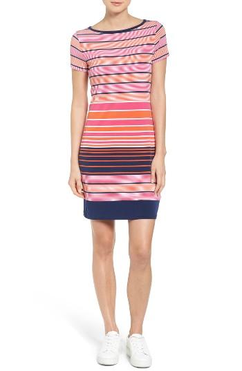 Women's Michael Michael Kors Abbey Stripe Boatneck Jersey Dress