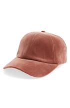 Women's Sole Society Velvet Baseball Cap -