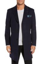 Men's Ted Baker London Endurance Wool Blend Overcoat R - Blue